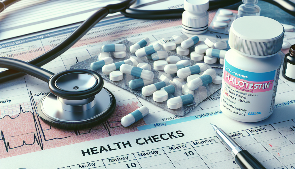 Frequency of health checks during halotestin