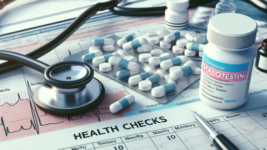 Frequency of health checks during halotestin