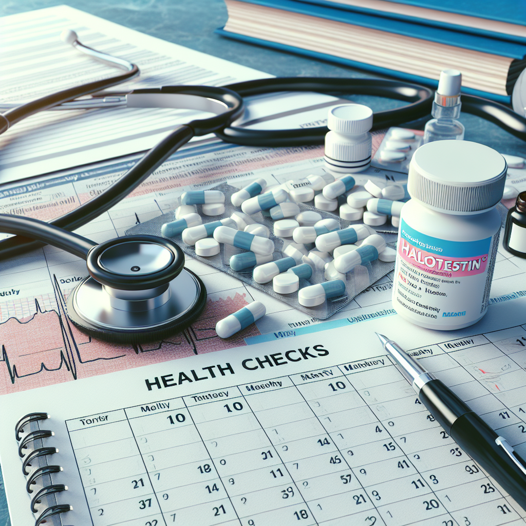 Frequency of health checks during halotestin